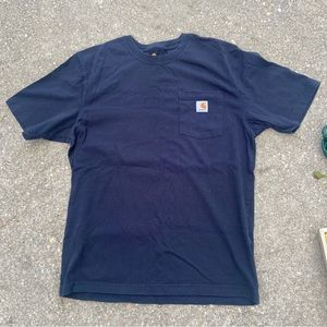 navy blue Carhartt tee